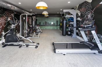 Fitness center with cardio and free weights